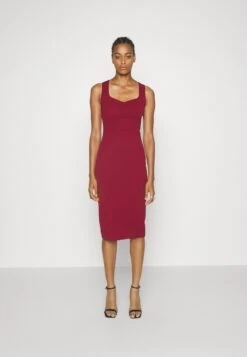 Alyona Heart Midi Dress - Jersey Dress - Berry Wine