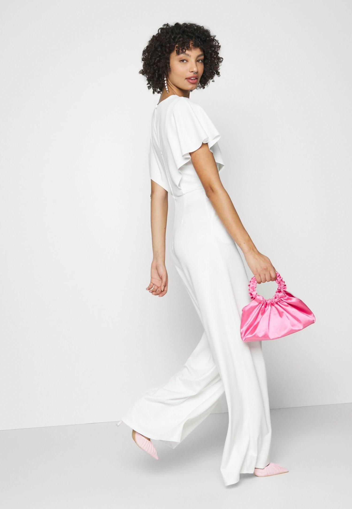 Wedding Betty V Neck Wrap - Jumpsuit - White - Image 5