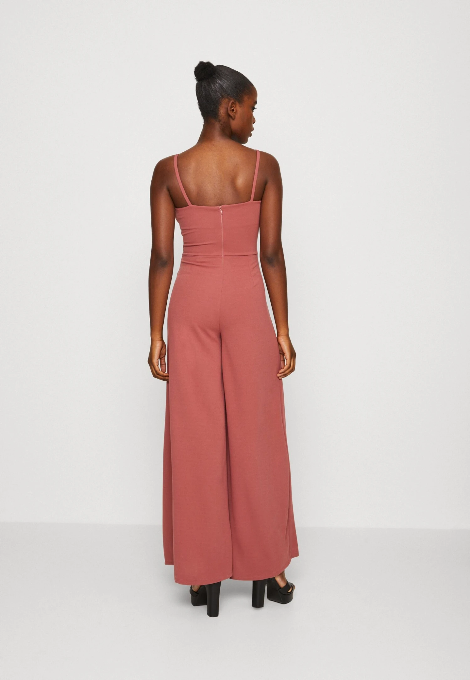 Wal G Thea Wide Leg - Jumpsuit - Dark Mauve Pink - Image 3