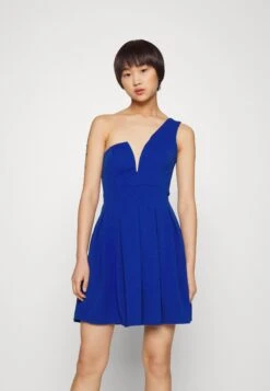 Polly Sholder Skater - Jersey Dress - Electric Blue