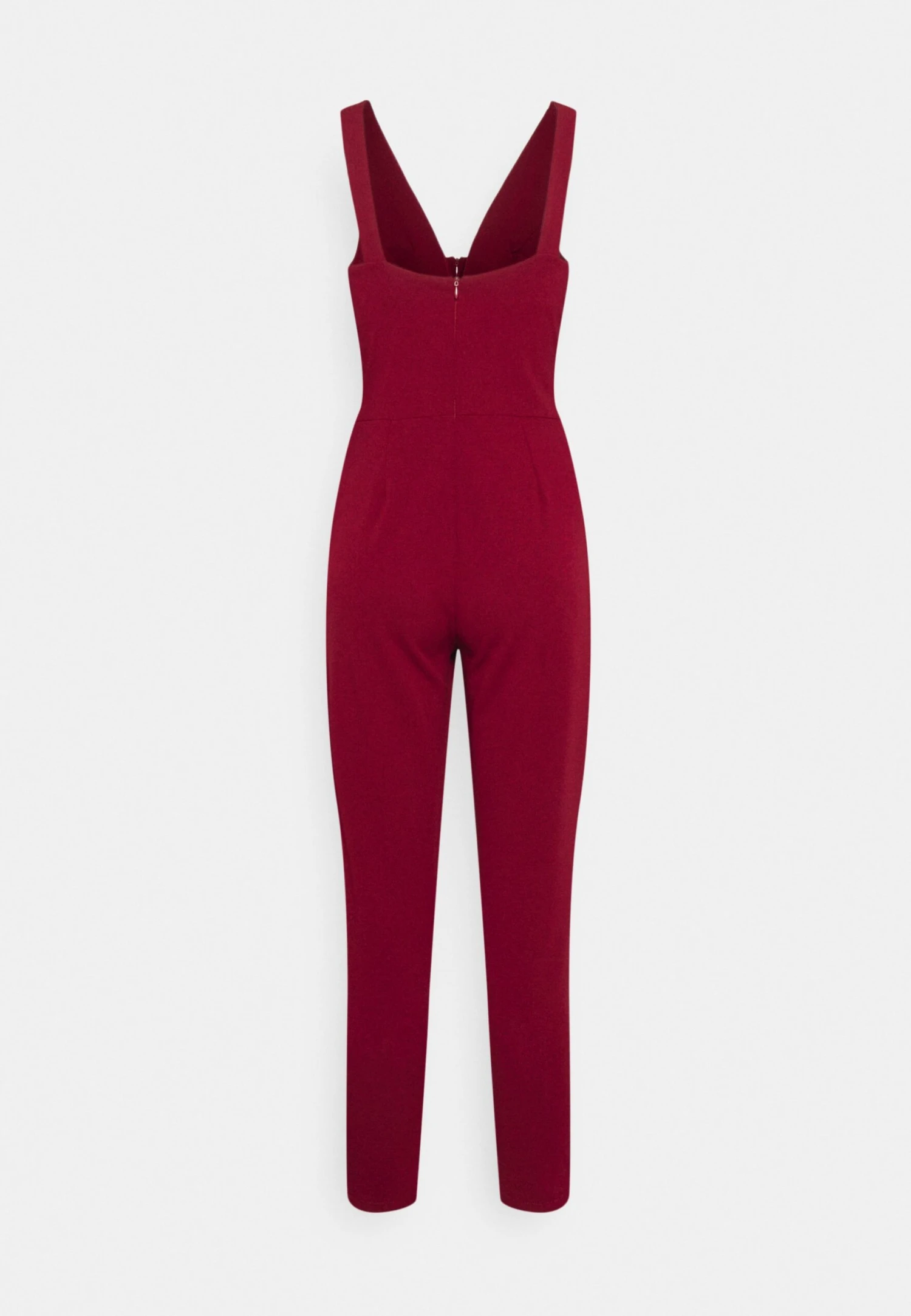 Buckle Plunge - Jumpsuit - Wine - Image 2