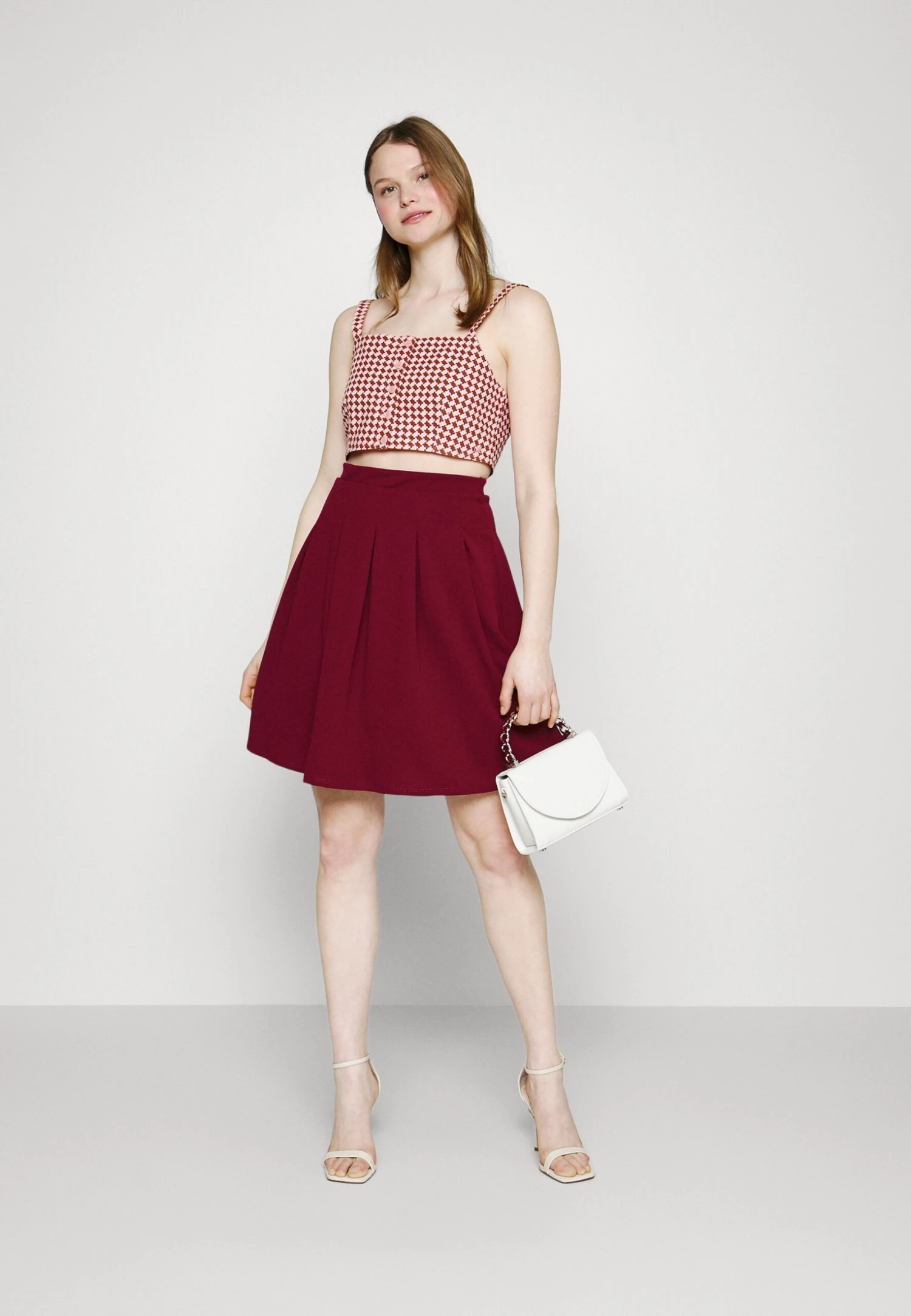 Wal G Zara Pleated Skater Skirt - Mini Skirt - Image 2
