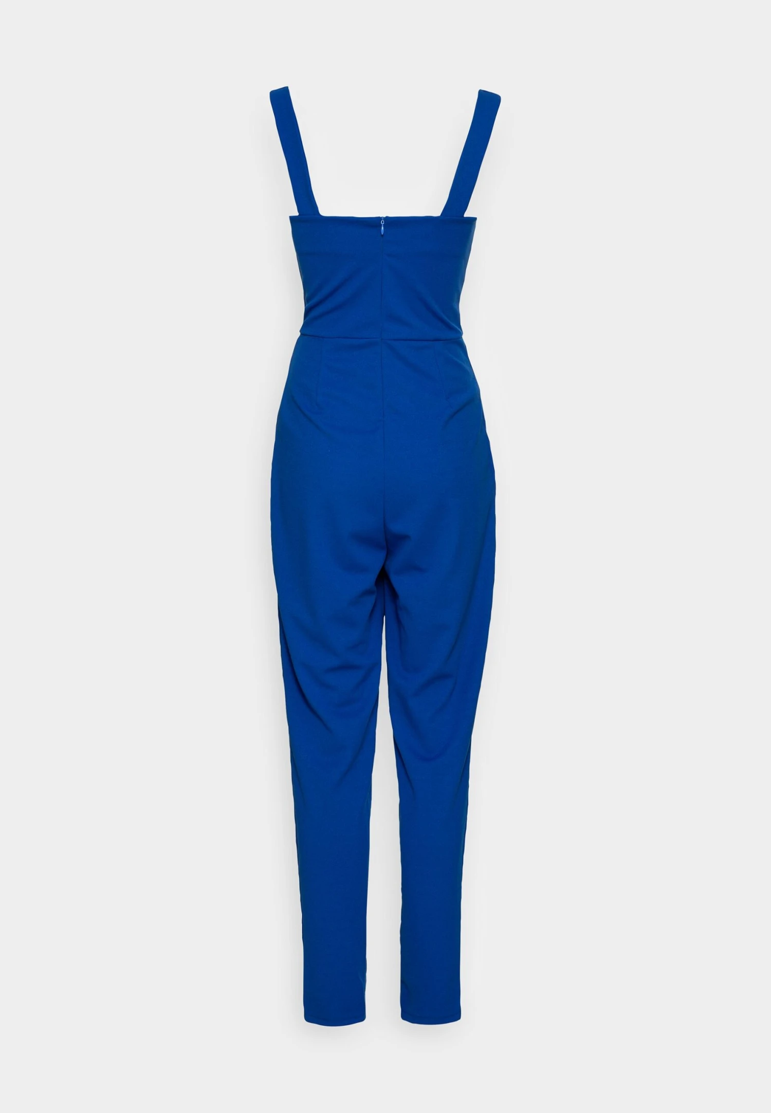 Sleeveless Plunge - Jumpsuit - Electric Blue - Image 2