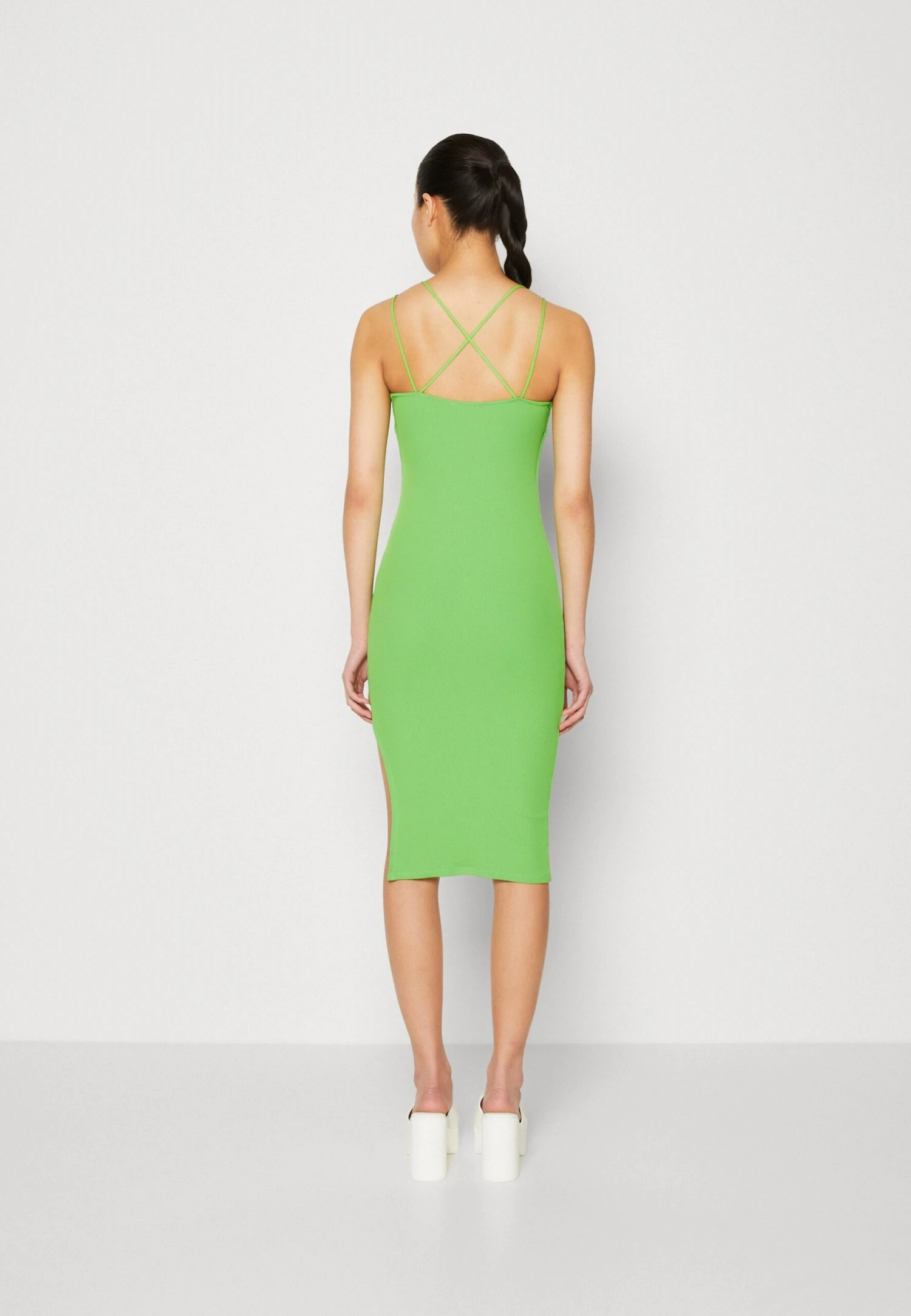 Wal G Cruise Collection Libby Strappy Midi Dress - Jersey Dress - Leaf Green - Image 3