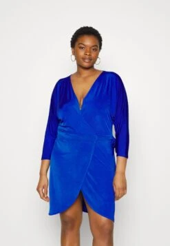 V Neck Midi - Day Dress - Electric Blue
