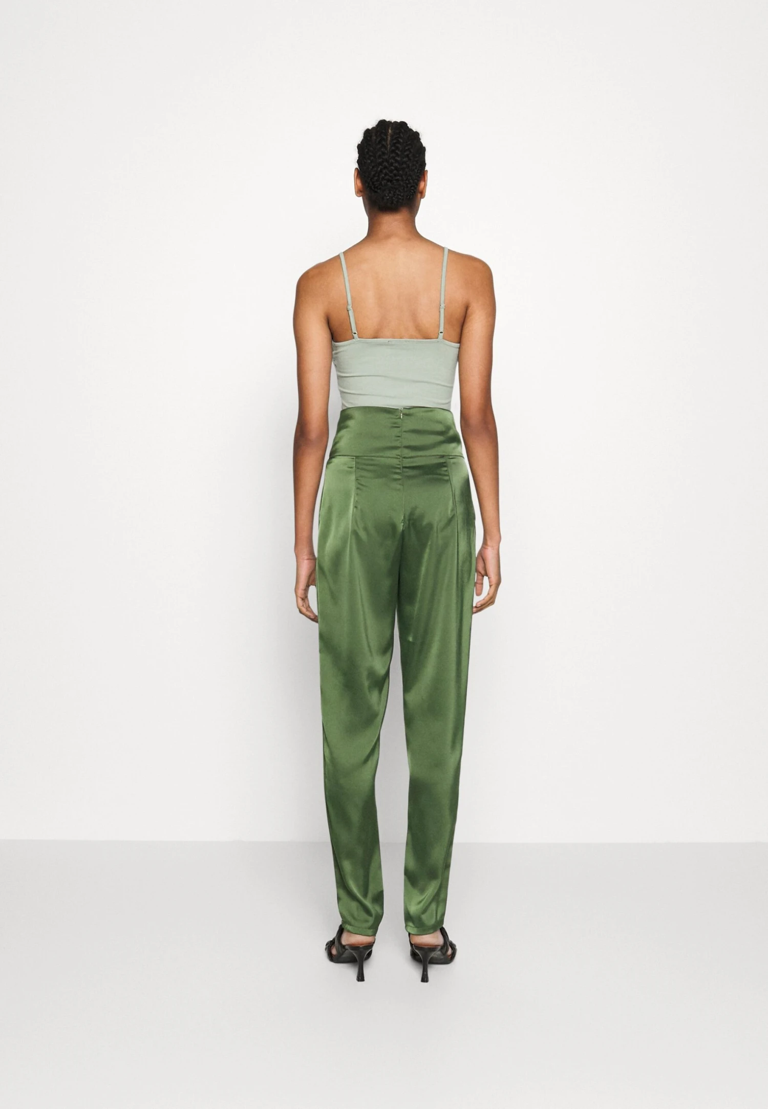 Peppa High Waisted Trouser - Trousers - Dark Khaki - Image 3