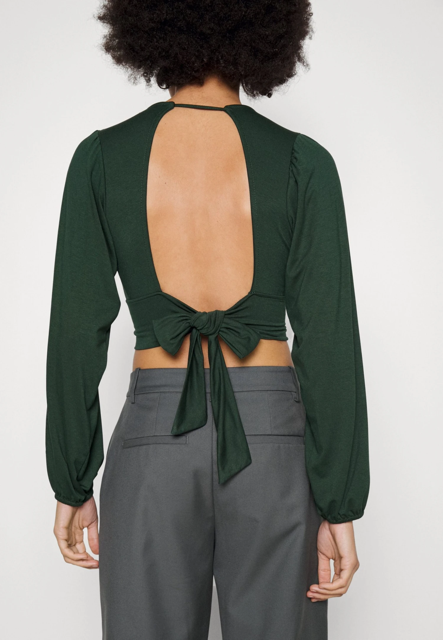 Wal G Crissy Backless - Long Sleeved Top - Forest Green - Image 5