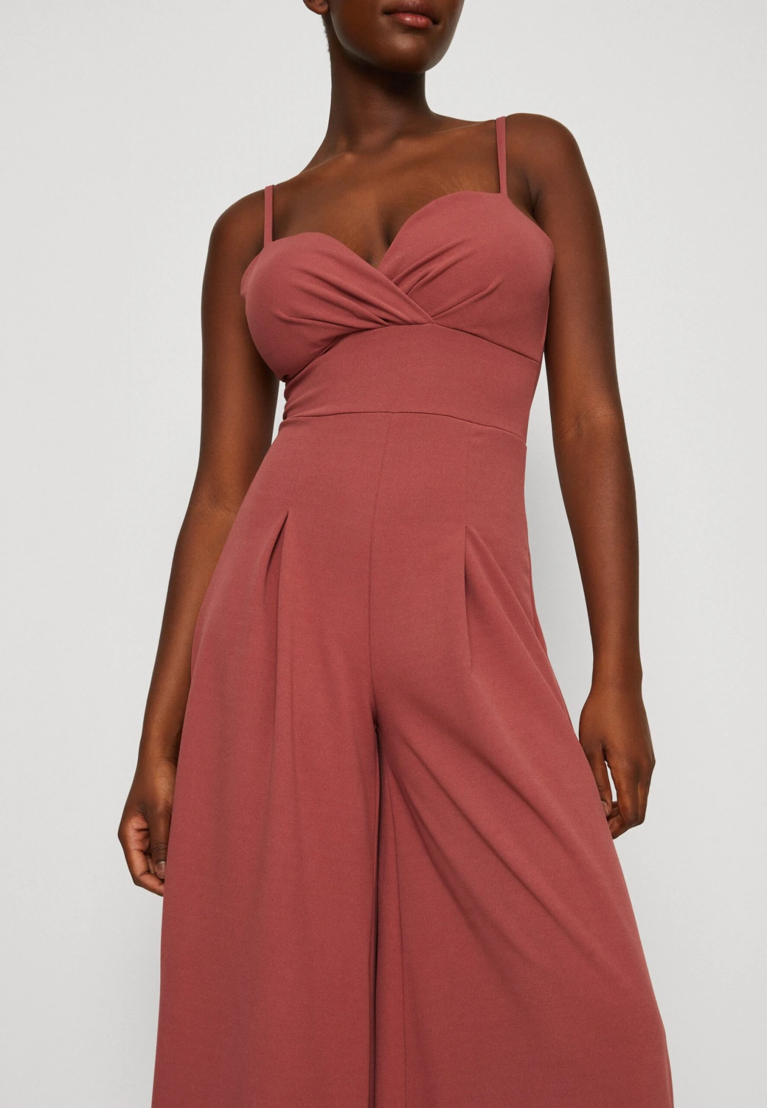 Wal G Thea Wide Leg - Jumpsuit - Dark Mauve Pink - Image 6
