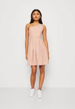 Wal G Vanya One Shoulder Skater Dress - Jersey Dress - Blush Pink