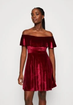 Wal G Stacey Skater - Cocktail Dress / Party Dress - Wine