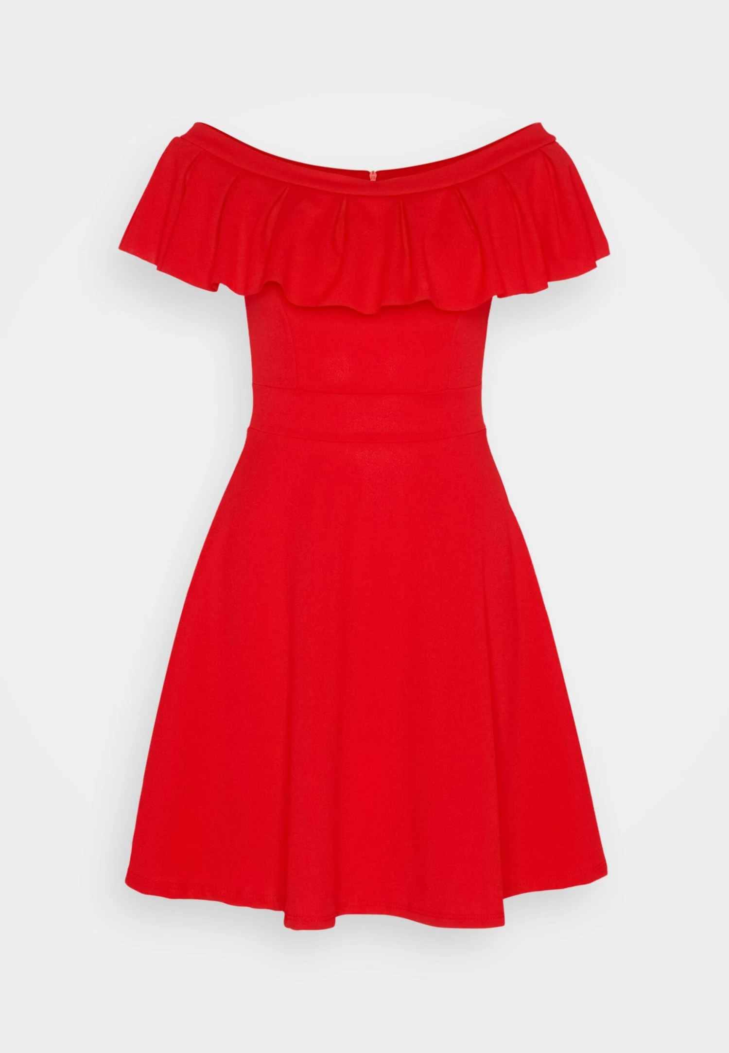 Wal G Alexa Ruffle Skater - Jersey Dress - Red - Image 5