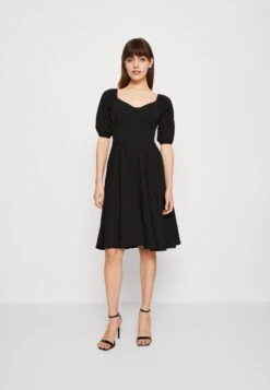 Wal G Alicia Midi Skater - Jersey Dress - Black