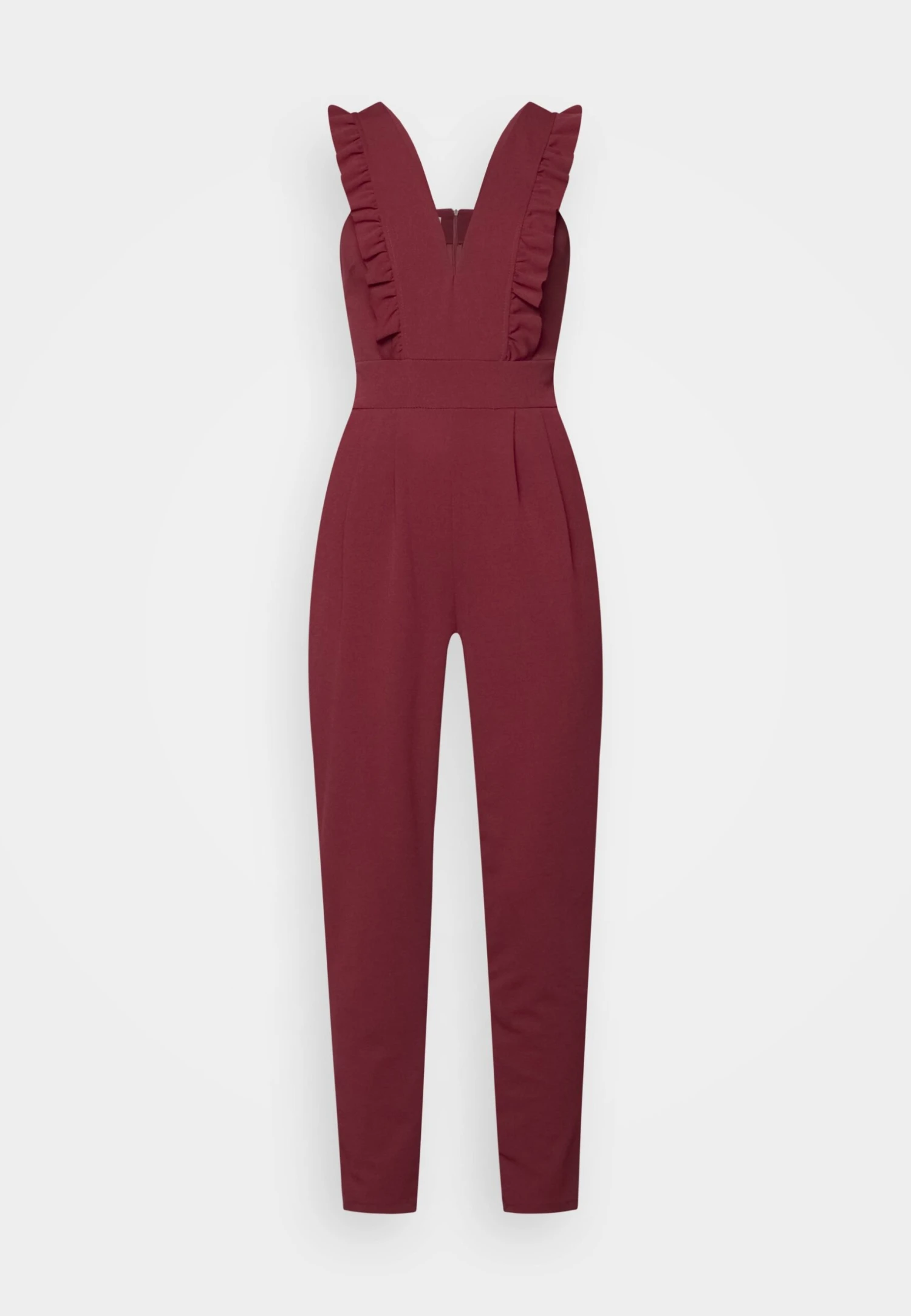 Wal G Rayna Ruffled- Jumpsuit - Berry Wine - Image 5