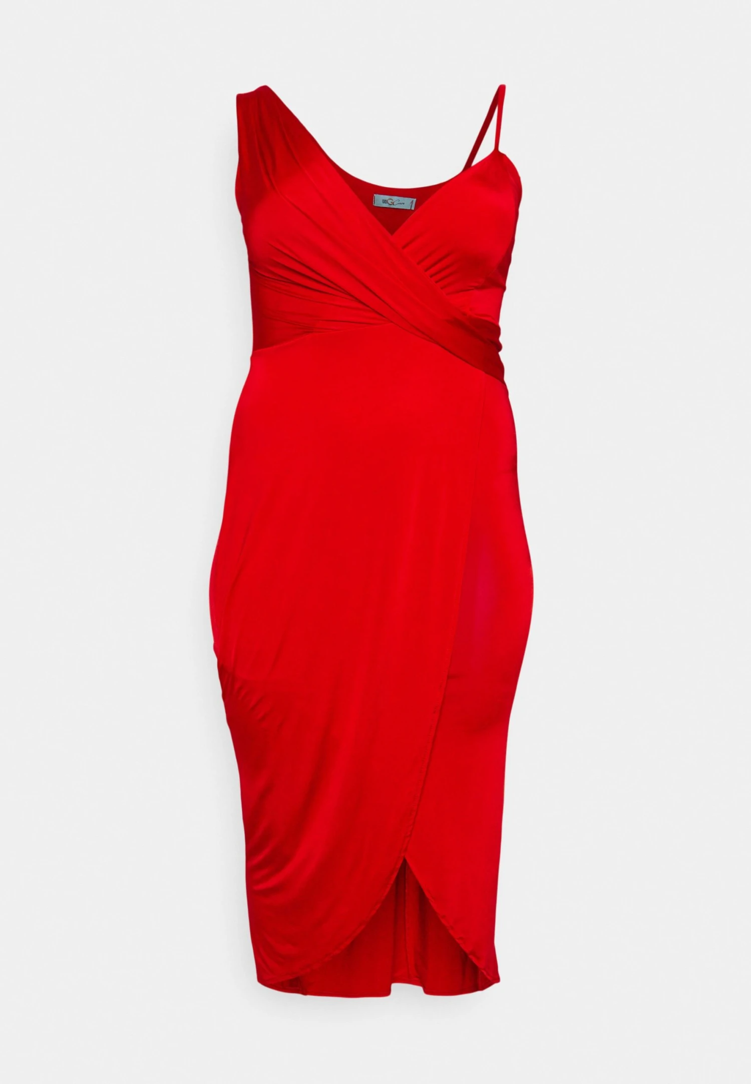 Winny Asymmetric Midi - Jersey Dress - Red - Image 6