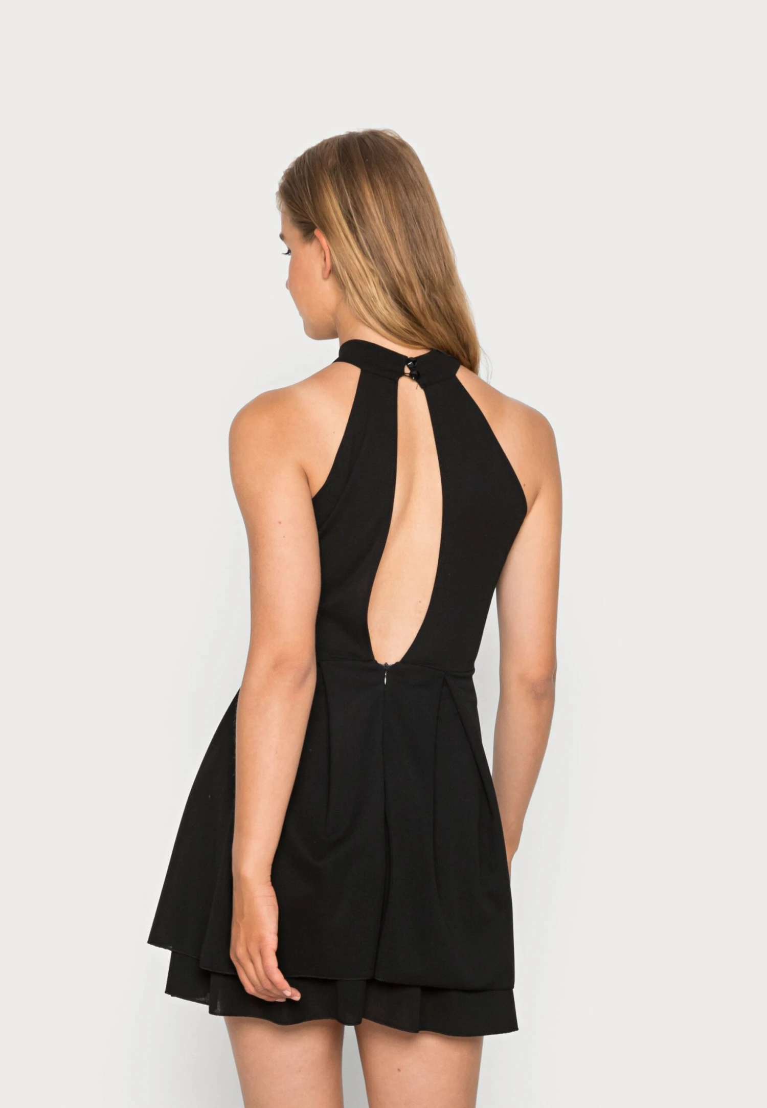 Wal G Cheryl Halter Neck Skater Dress - Day Dress - Black - Image 3