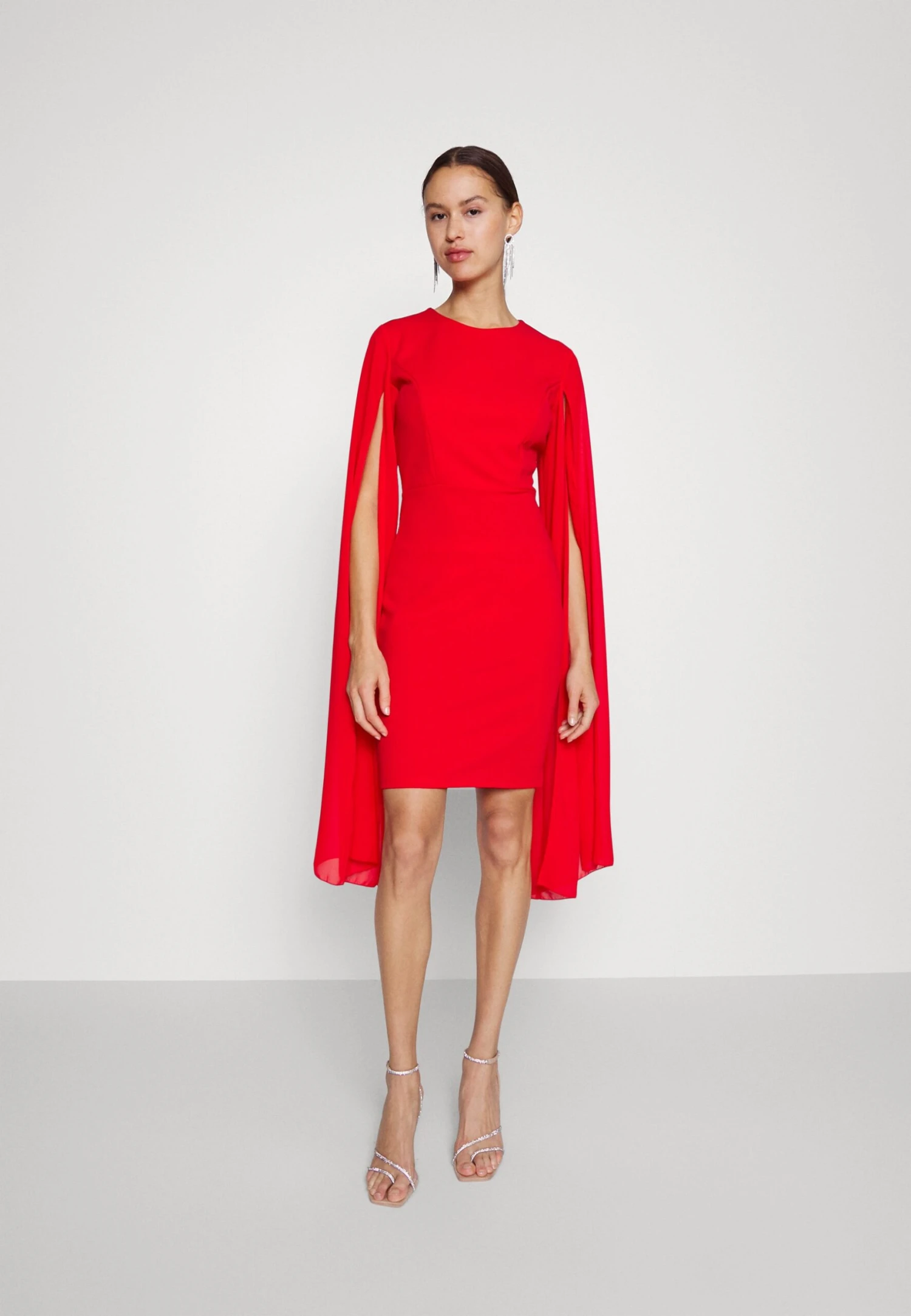 Wal G Holly Sleeve Dress - Cocktail Dress / Party Dress - Red