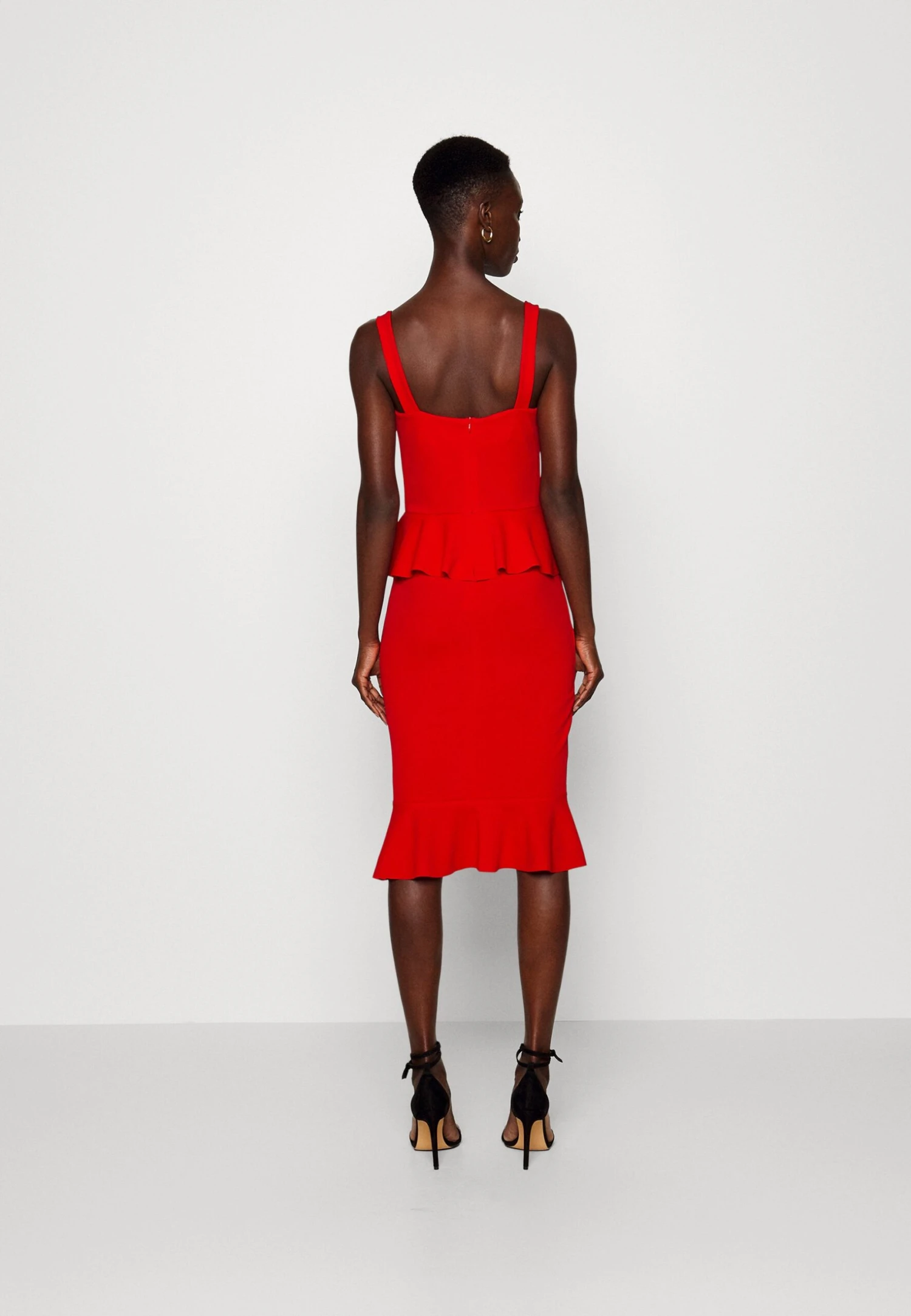 Jace Peplum Dress - Jersey Dress - Red - Image 3