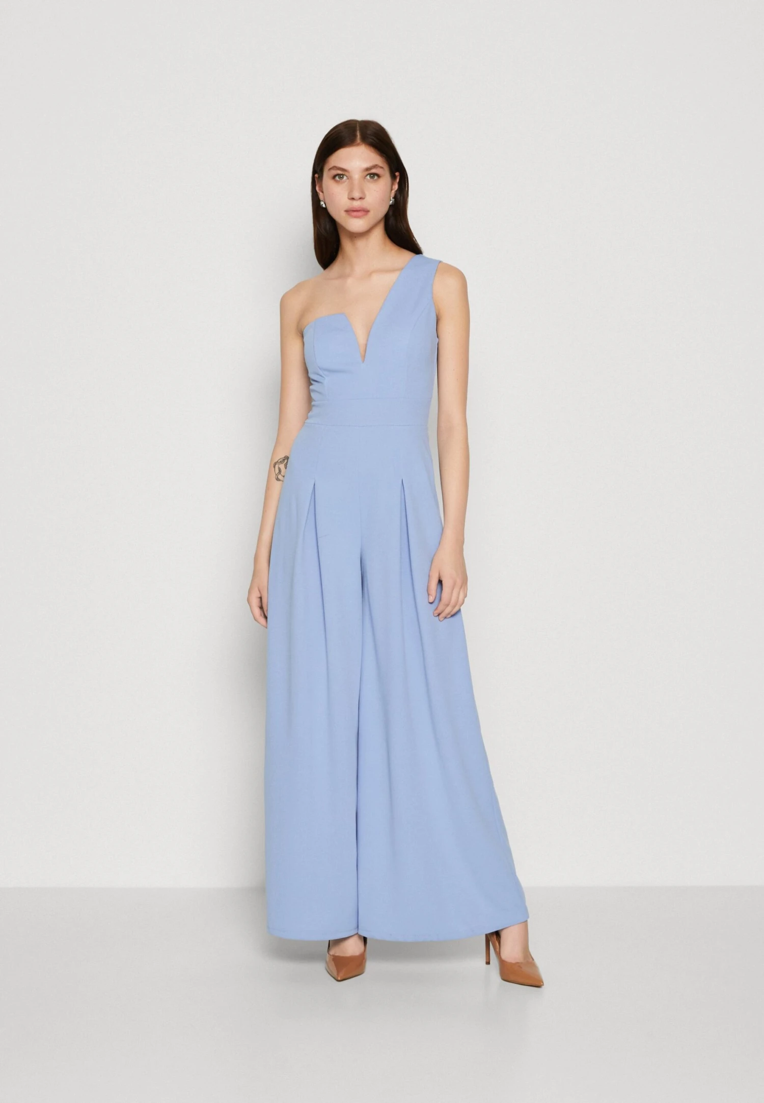 Wal G Gigi Wide Leg Pleat - Jumpsuit - Powder Blue