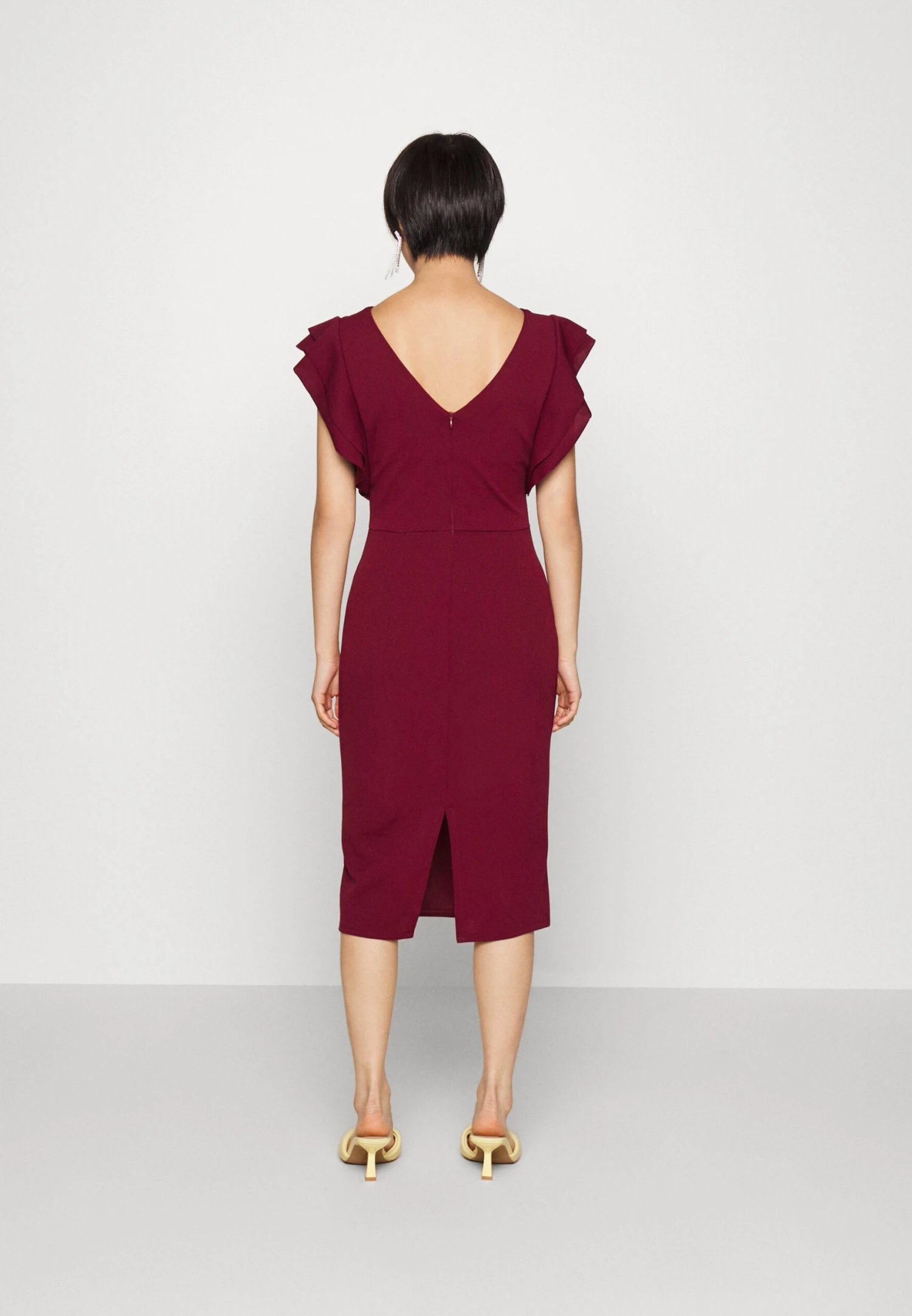 Diana- Cocktail Dress / Party Dress - Berry Wine - Image 3