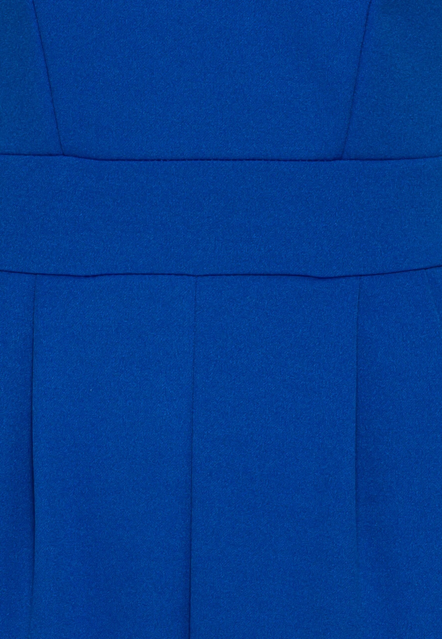 Sleeveless Plunge - Jumpsuit - Electric Blue - Image 3