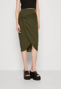 Wal G Aliya Knot Midi Skirt - Pencil Skirt