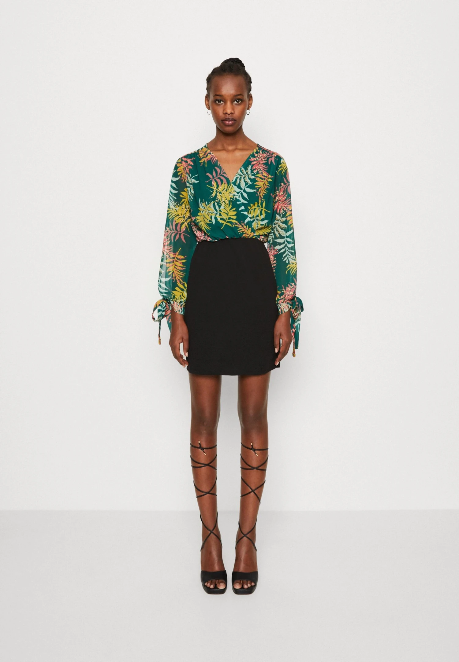 Wal G Cruise Collection Tropical Contrast Mini Dress - Day Dress - Multicoloured