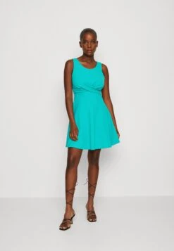 Wal G Jaqueline Skater Dress - Jersey Dress - Tiffany Blue