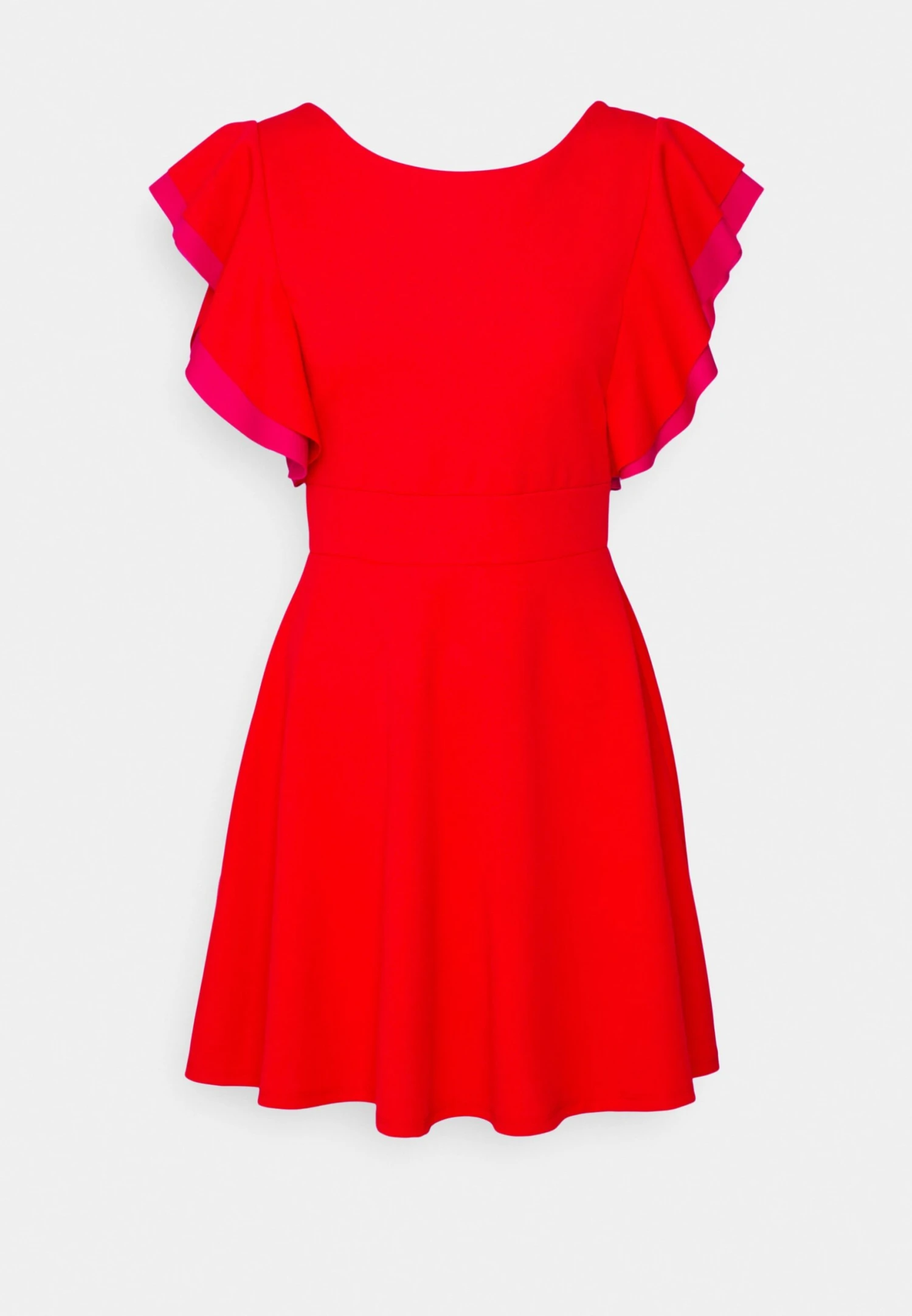 Max Ruffle Skater - Cocktail Dress / Party Dress - Red/Fuchsia - Image 5