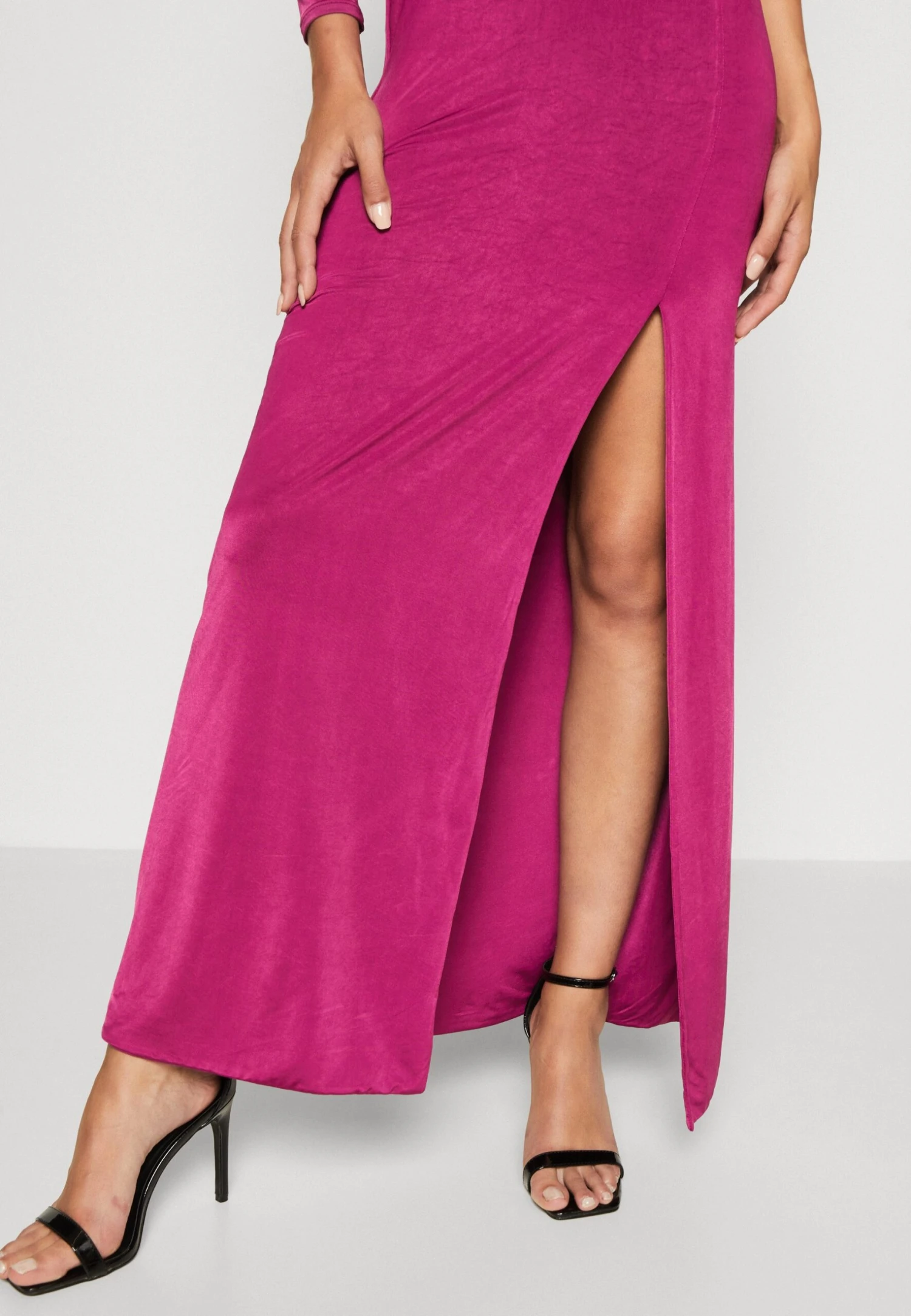 Wal G Arrabella One Sleeve Maxi - Jersey Dress - Magenta - Image 6