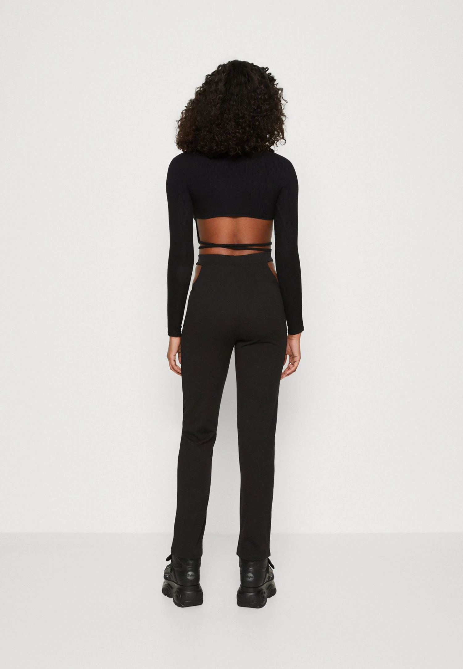 Wal G X Joey Back Detail - Long Sleeved Top - Black - Image 3