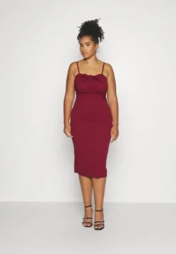 Curve Dolly Midi - Cocktail Dress / Party Dress - Wine