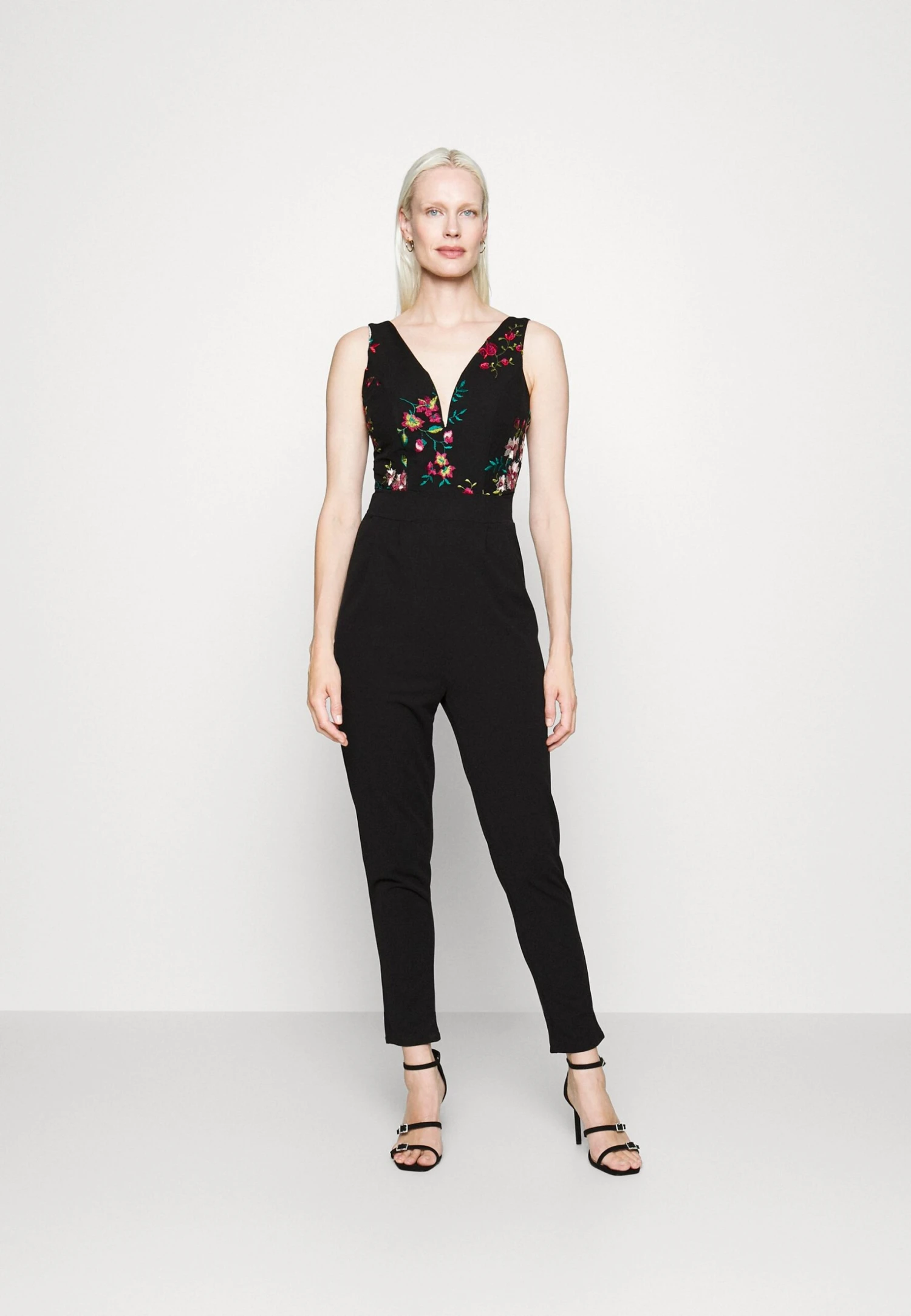 Contrast Plunge - Jumpsuit