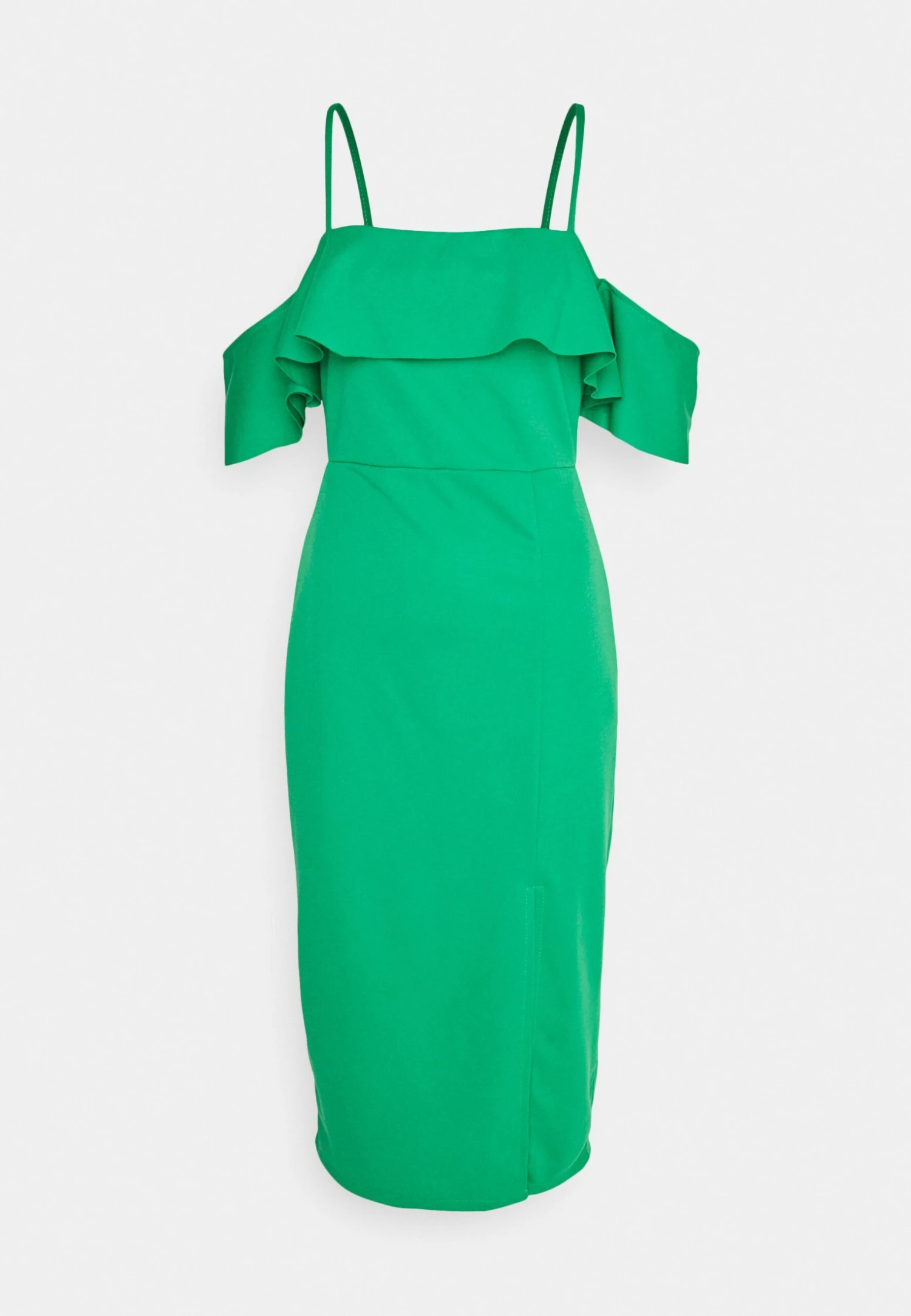 Zimmi Off Shoulder Midi Dress - Jersey Dress - Leaf Green - Image 4