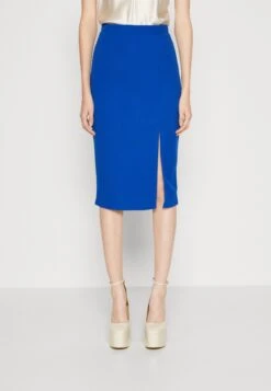Wal G Valentines Heart Midi Skirt - Pencil Skirt - Electric Blue