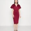 Wedding Petite Betty Wrap Midi Dress - Shift Dress - Wine
