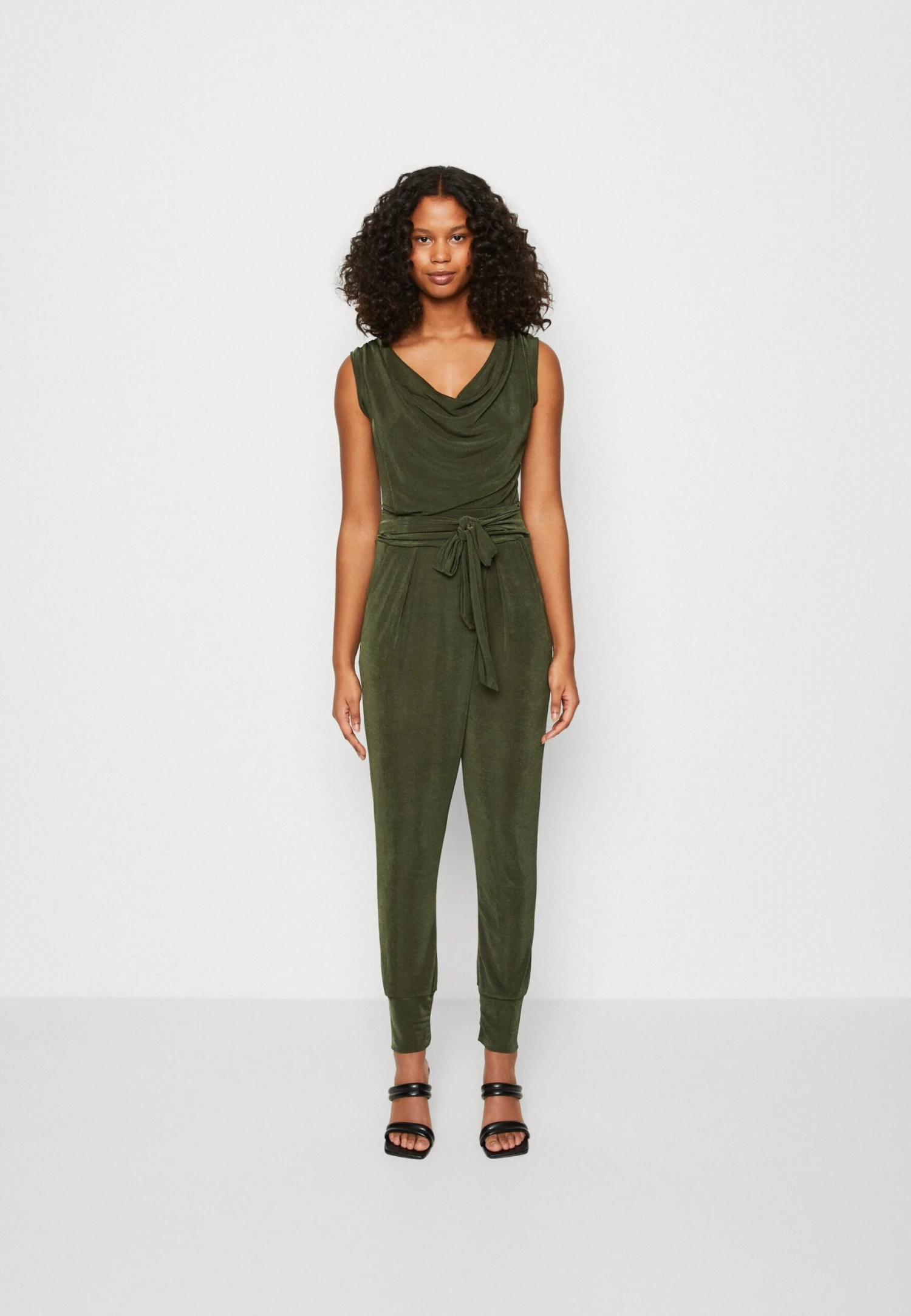 Wal G Ronny Slough Neck - Jumpsuit - Olive Green