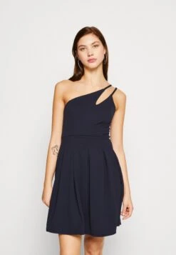 Wal G Reily Strap Skater - Jersey Dress - Navy Blue