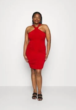 Missy Knot Midi Plus Size - Day Dress - Red
