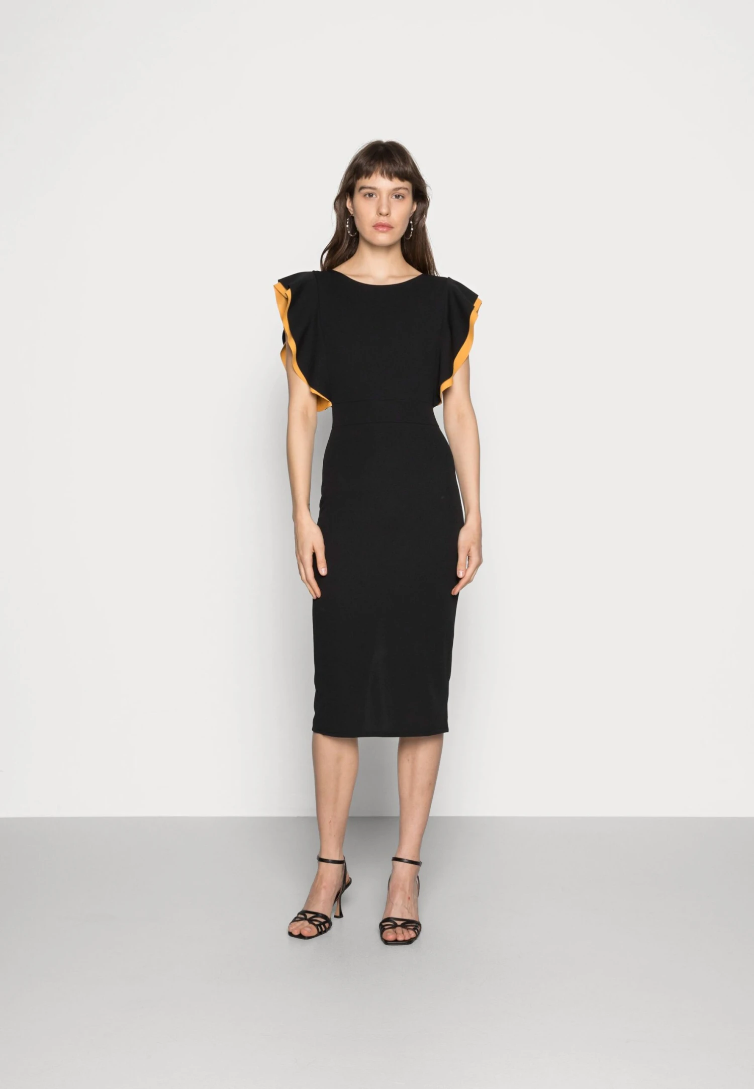 Wal G Kelly Ruffle Sleeve Midi Dress - Shift Dress