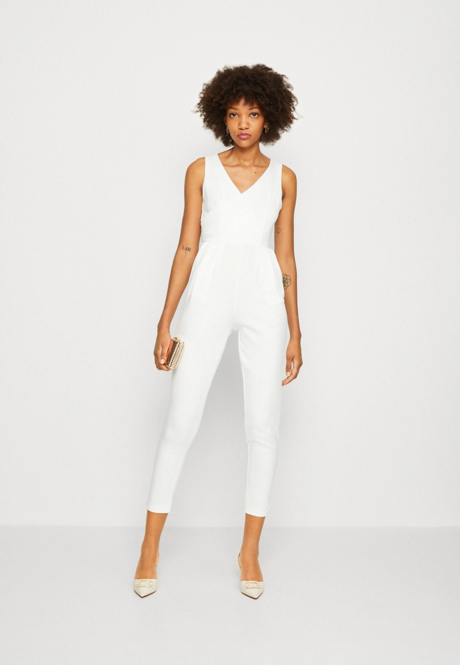 Wal G Toby V Neck - Jumpsuit - White - Image 2