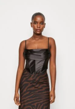 Wal G Christian Corset Crop - Top - Black