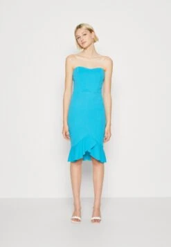 Wal G Chrissy Ruffle Midi - Jersey Dress - Mediterranean Blue