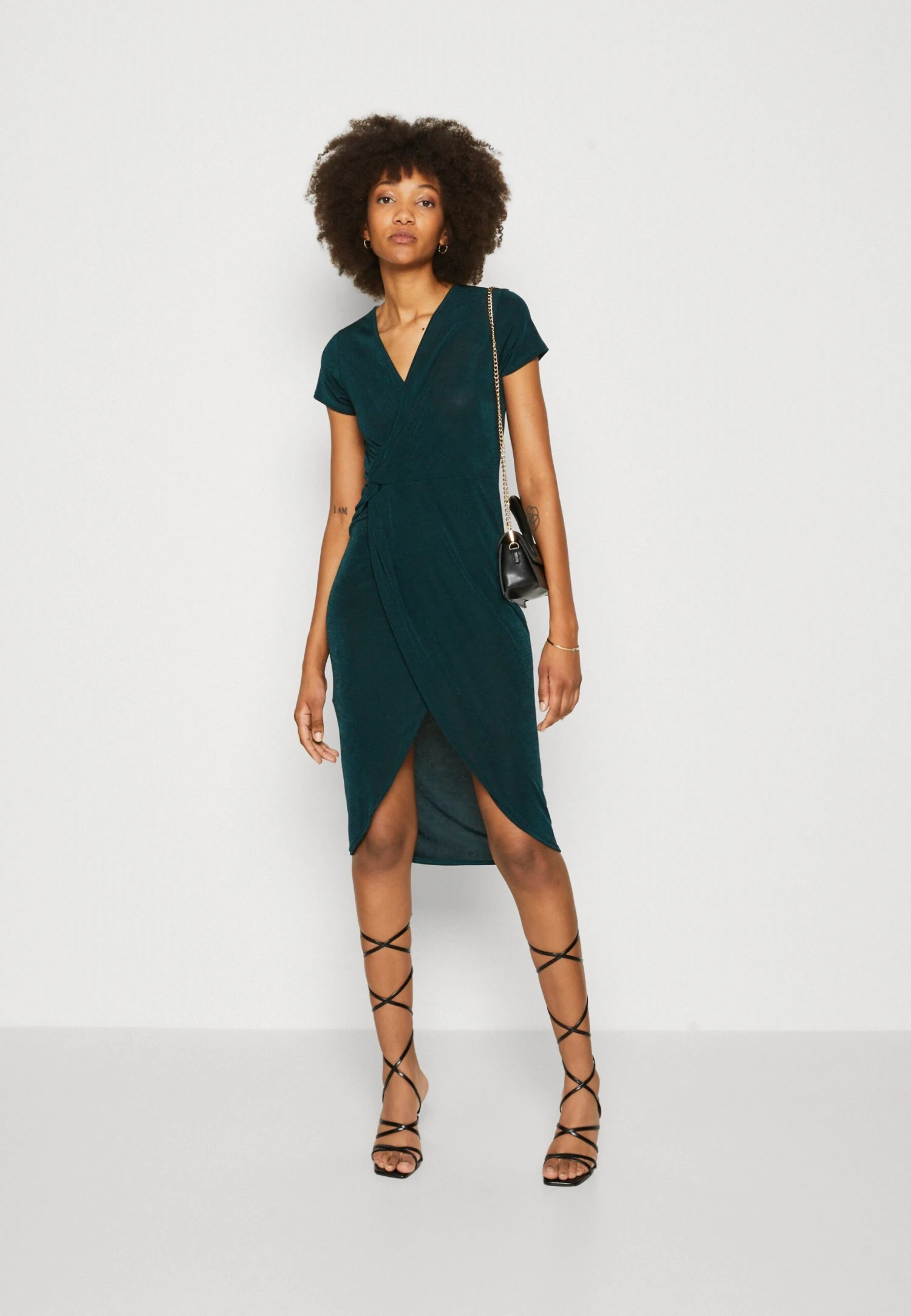 Wal G Wrap Midi Dress - Jumper Dress - Image 2