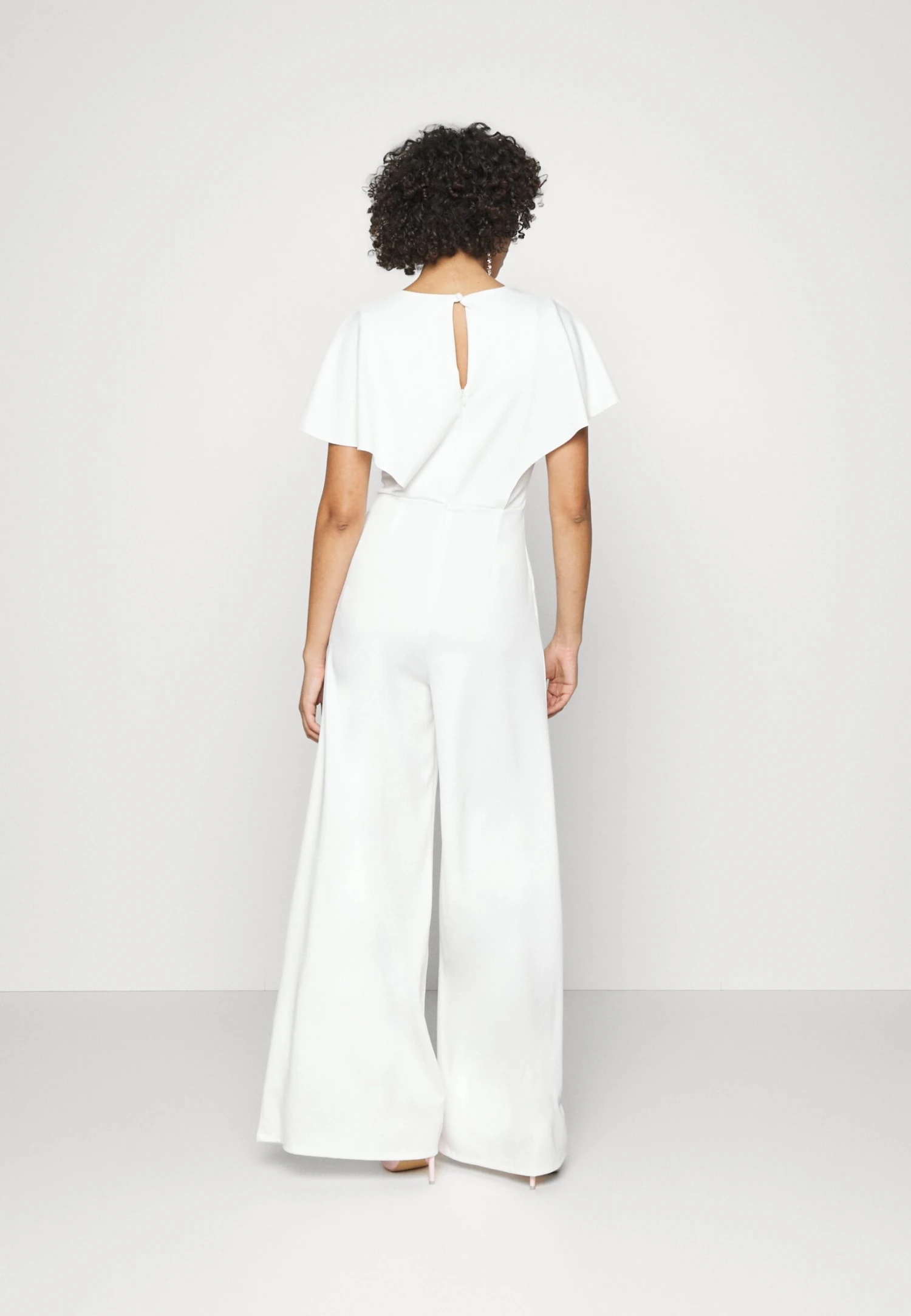 Wedding Betty V Neck Wrap - Jumpsuit - White - Image 3