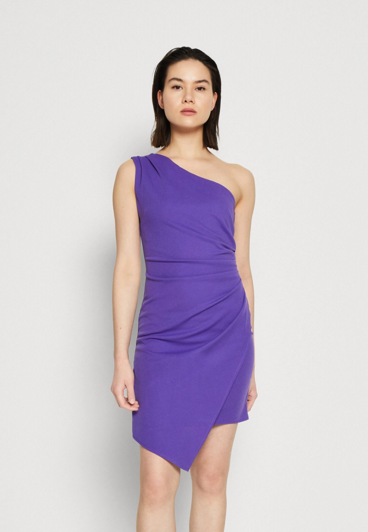 Wal G Liza One Shoulder Midi - Jersey Dress - Purple