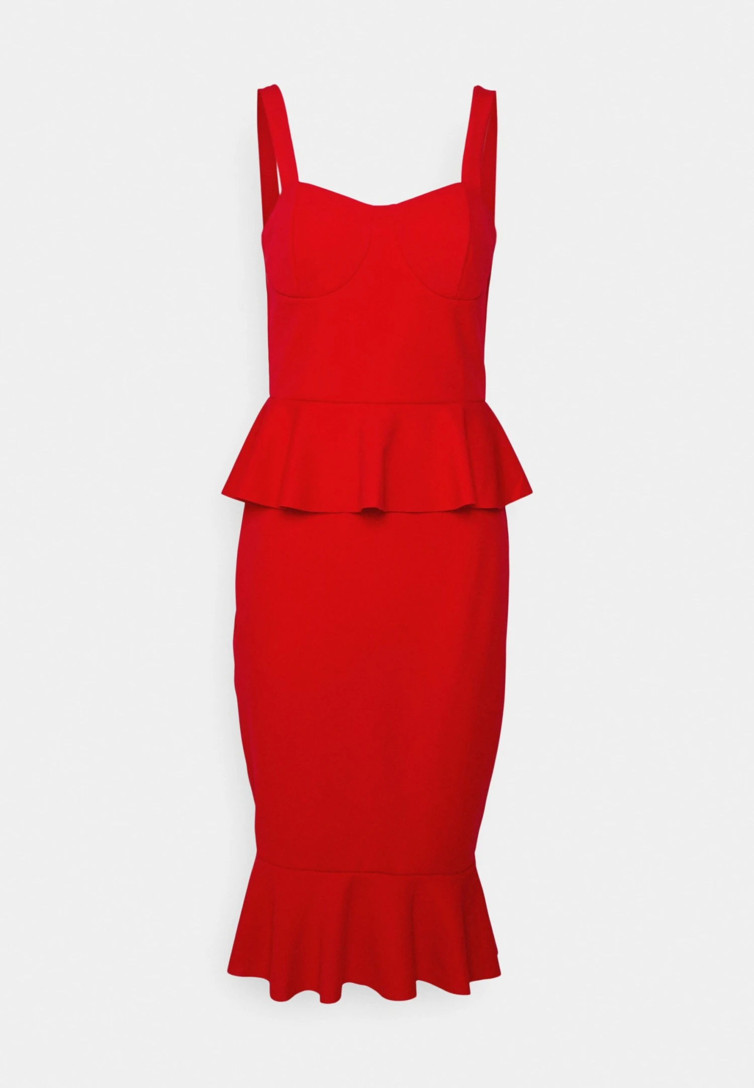 Jace Peplum Dress - Jersey Dress - Red - Image 5
