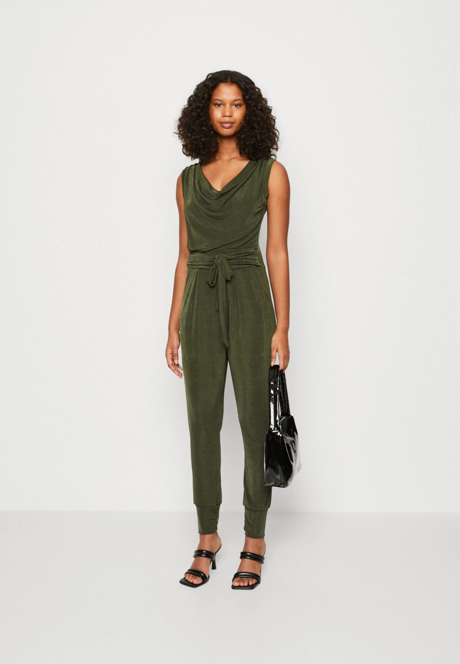 Wal G Ronny Slough Neck - Jumpsuit - Olive Green - Image 2