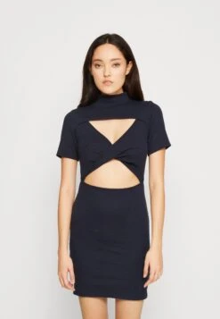 Wal G Willow Cut Out Mini - Jersey Dress - Navy Blue