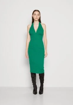 Wal G Jack Halter Neck Midi - Jersey Dress - Leaf Green
