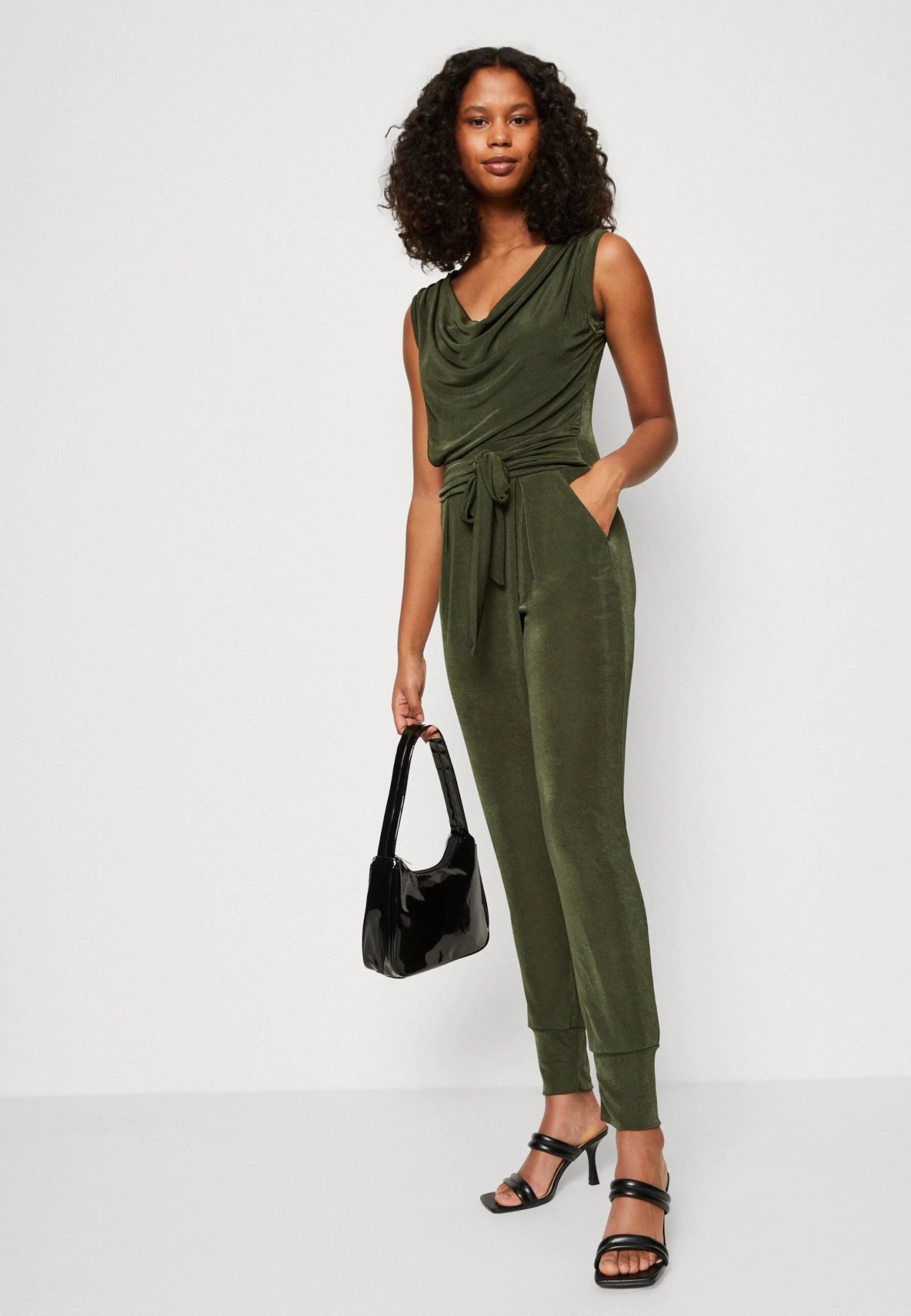 Wal G Ronny Slough Neck - Jumpsuit - Olive Green - Image 4